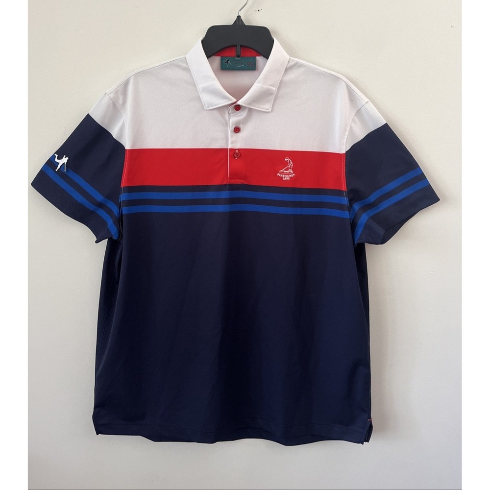 Payne Stewart Pinehurst 1895 Golf Polo Shirt Mens XL 1999 US Open Colorblock